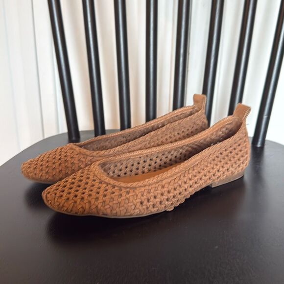 Joie leather woven flats ballet brown size 6.5 - Picture 2 of 9